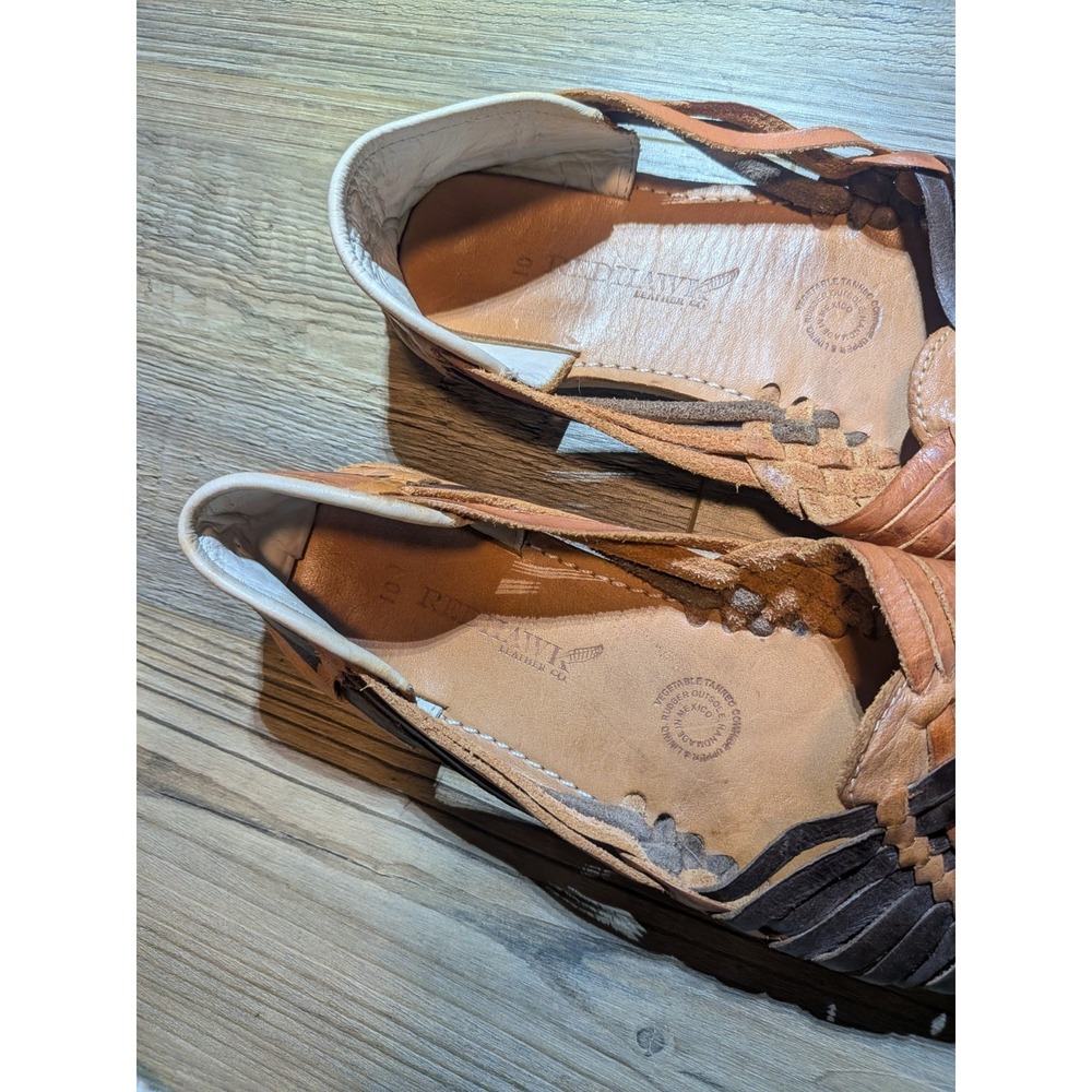 Redhawk Leather Company Women's ESTILIO Hand-Sewn Leather Slides Sandals Size 10 - Picture 5 of 6